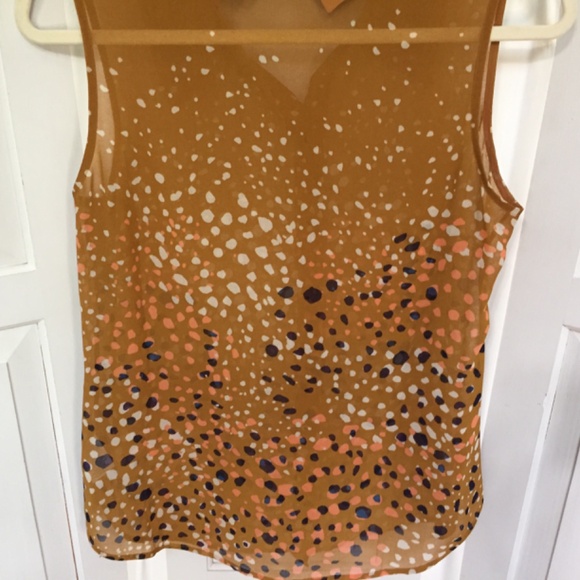 CAbi Sleeveless Button Blouse in Mustard - Picture 13 of 15